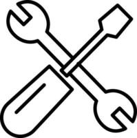 Screwdriver repair icon symbol vector image. Illustration of the fix toolkit design image. EPS 10