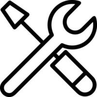 Screwdriver repair icon symbol vector image. Illustration of the fix toolkit design image. EPS 10