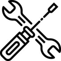 Screwdriver repair icon symbol vector image. Illustration of the fix toolkit design image. EPS 10