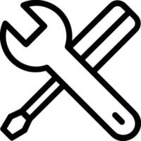 Screwdriver repair icon symbol vector image. Illustration of the fix toolkit design image. EPS 10