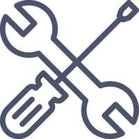 Screwdriver repair icon symbol vector image. Illustration of the fix toolkit design image. EPS 10