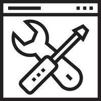 Screwdriver repair icon symbol vector image. Illustration of the fix toolkit design image. EPS 10