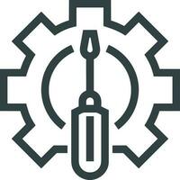 Screwdriver repair icon symbol vector image. Illustration of the fix toolkit design image. EPS 10
