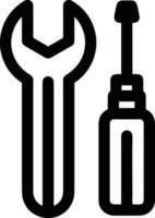 Screwdriver repair icon symbol vector image. Illustration of the fix toolkit design image. EPS 10