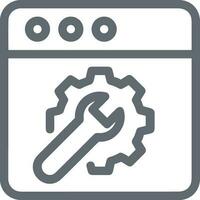 Screwdriver repair icon symbol vector image. Illustration of the fix toolkit design image. EPS 10