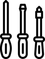 Screwdriver repair icon symbol vector image. Illustration of the fix toolkit design image. EPS 10