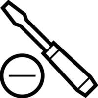 Screwdriver repair icon symbol vector image. Illustration of the fix toolkit design image. EPS 10