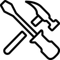 Screwdriver repair icon symbol vector image. Illustration of the fix toolkit design image. EPS 10