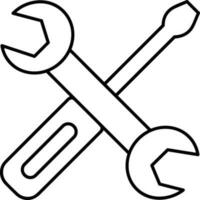 Screwdriver repair icon symbol vector image. Illustration of the fix toolkit design image. EPS 10