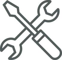 Screwdriver repair icon symbol vector image. Illustration of the fix toolkit design image. EPS 10