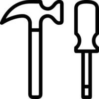 Screwdriver repair icon symbol vector image. Illustration of the fix toolkit design image. EPS 10