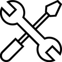 Screwdriver repair icon symbol vector image. Illustration of the fix toolkit design image. EPS 10