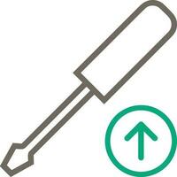 Screwdriver repair icon symbol vector image. Illustration of the fix toolkit design image. EPS 10