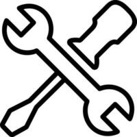 Screwdriver repair icon symbol vector image. Illustration of the fix toolkit design image. EPS 10