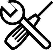 Screwdriver repair icon symbol vector image. Illustration of the fix toolkit design image. EPS 10