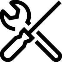 Screwdriver repair icon symbol vector image. Illustration of the fix toolkit design image. EPS 10