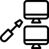 Screwdriver repair icon symbol vector image. Illustration of the fix toolkit design image. EPS 10