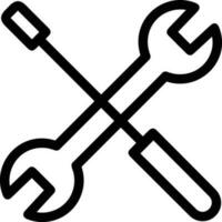 Screwdriver repair icon symbol vector image. Illustration of the fix toolkit design image. EPS 10