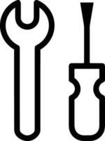 Screwdriver repair icon symbol vector image. Illustration of the fix toolkit design image. EPS 10