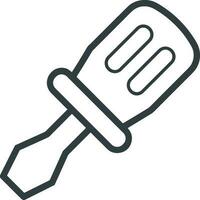 Screwdriver repair icon symbol vector image. Illustration of the fix toolkit design image. EPS 10