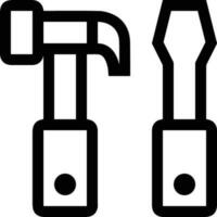 Screwdriver repair icon symbol vector image. Illustration of the fix toolkit design image. EPS 10