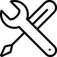 Screwdriver repair icon symbol vector image. Illustration of the fix toolkit design image. EPS 10