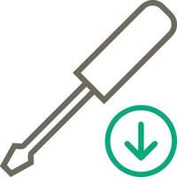 Screwdriver repair icon symbol vector image. Illustration of the fix toolkit design image. EPS 10