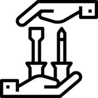 Screwdriver repair icon symbol vector image. Illustration of the fix toolkit design image. EPS 10