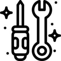 Screwdriver repair icon symbol vector image. Illustration of the fix toolkit design image. EPS 10