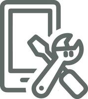 Screwdriver repair icon symbol vector image. Illustration of the fix toolkit design image. EPS 10