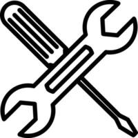 Screwdriver repair icon symbol vector image. Illustration of the fix toolkit design image. EPS 10