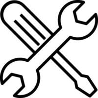 Screwdriver repair icon symbol vector image. Illustration of the fix toolkit design image. EPS 10