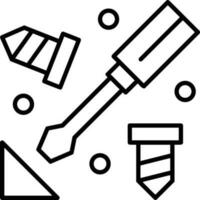 Screwdriver repair icon symbol vector image. Illustration of the fix toolkit design image. EPS 10