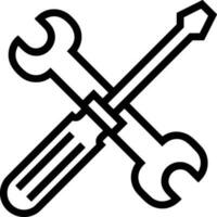 Screwdriver repair icon symbol vector image. Illustration of the fix toolkit design image. EPS 10