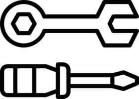 Screwdriver repair icon symbol vector image. Illustration of the fix toolkit design image. EPS 10