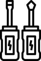 Screwdriver repair icon symbol vector image. Illustration of the fix toolkit design image. EPS 10