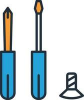 Screwdriver repair icon symbol vector image. Illustration of the fix toolkit design image. EPS 10