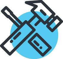 Screwdriver repair icon symbol vector image. Illustration of the fix toolkit design image. EPS 10