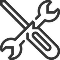 Screwdriver repair icon symbol vector image. Illustration of the fix toolkit design image. EPS 10