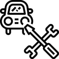 Screwdriver repair icon symbol vector image. Illustration of the fix toolkit design image. EPS 10