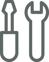 Screwdriver repair icon symbol vector image. Illustration of the fix toolkit design image. EPS 10