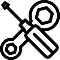 Screwdriver repair icon symbol vector image. Illustration of the fix toolkit design image. EPS 10