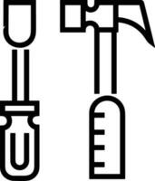 Screwdriver repair icon symbol vector image. Illustration of the fix toolkit design image. EPS 10