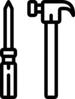 Screwdriver repair icon symbol vector image. Illustration of the fix toolkit design image. EPS 10