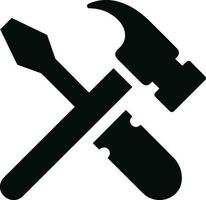 Screwdriver repair icon symbol vector image. Illustration of the fix toolkit design image. EPS 10