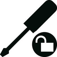 Screwdriver repair icon symbol vector image. Illustration of the fix toolkit design image. EPS 10