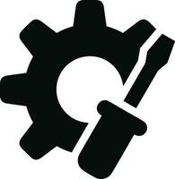 Screwdriver repair icon symbol vector image. Illustration of the fix toolkit design image. EPS 10