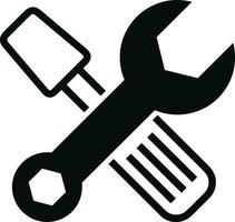 Screwdriver repair icon symbol vector image. Illustration of the fix toolkit design image. EPS 10