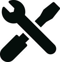 Screwdriver repair icon symbol vector image. Illustration of the fix toolkit design image. EPS 10