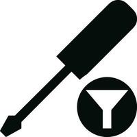 Screwdriver repair icon symbol vector image. Illustration of the fix toolkit design image. EPS 10